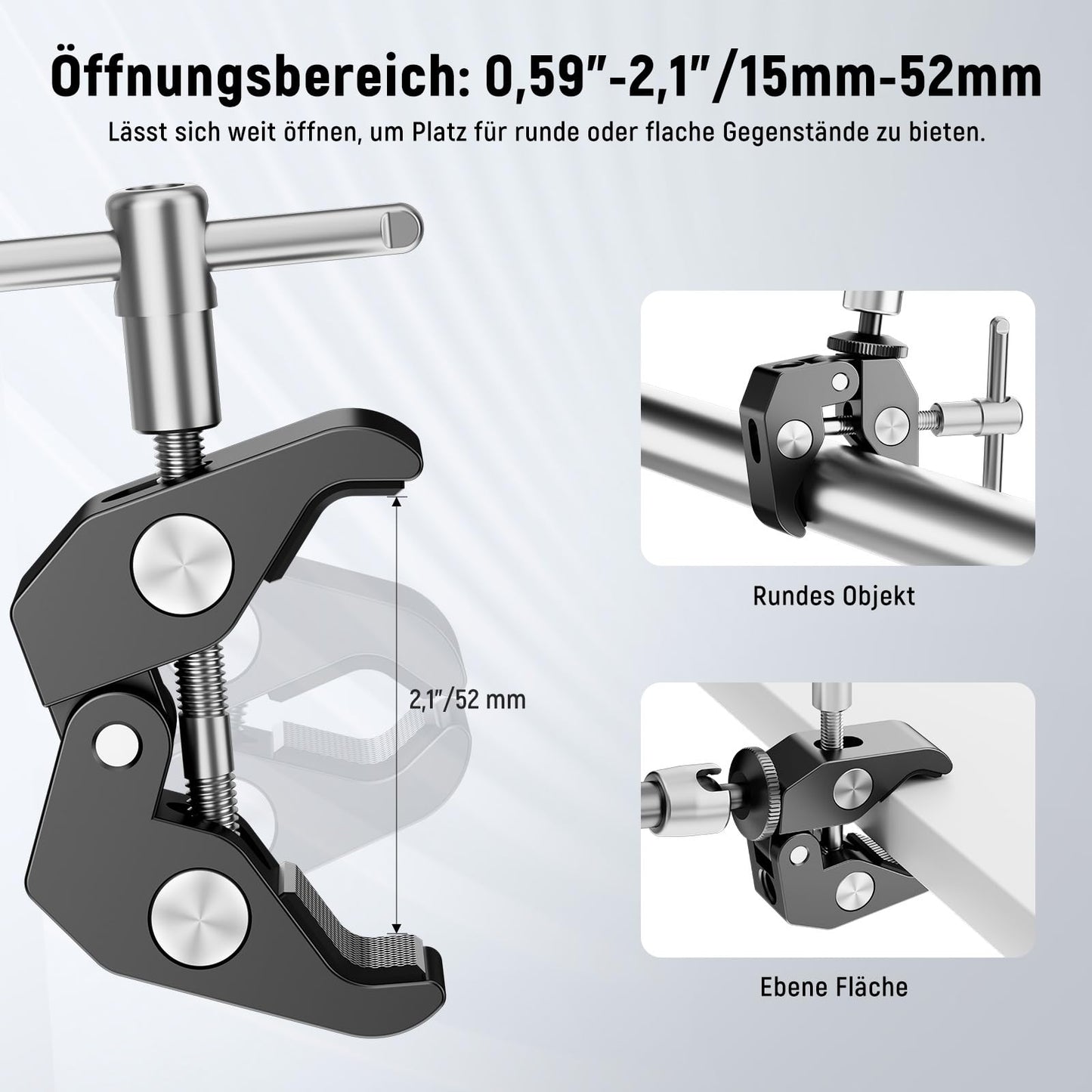 NEEWER 9.8"/25cm Magic Arm adjustable with Super Clamp, 1/4" and 3/8" thread, 1/4" screws for flash/LED light/microphone/monitor compatible with SmallRig camera cage, maximum load: 1.5kg, ST25C