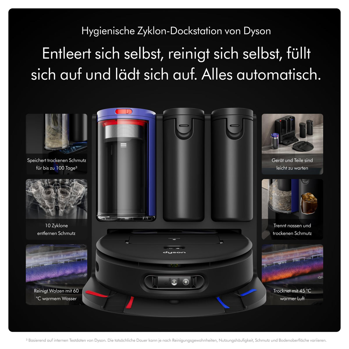 Dyson Spot+Scrub™ AI Robot Vacuum Cleaner, Self-Emptying, Wet Roller - RB05-AA
