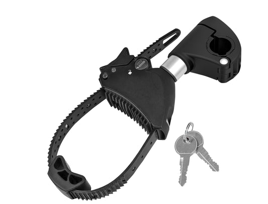 Strap frame holder short Ø 25+30mm, black/silver - 11631