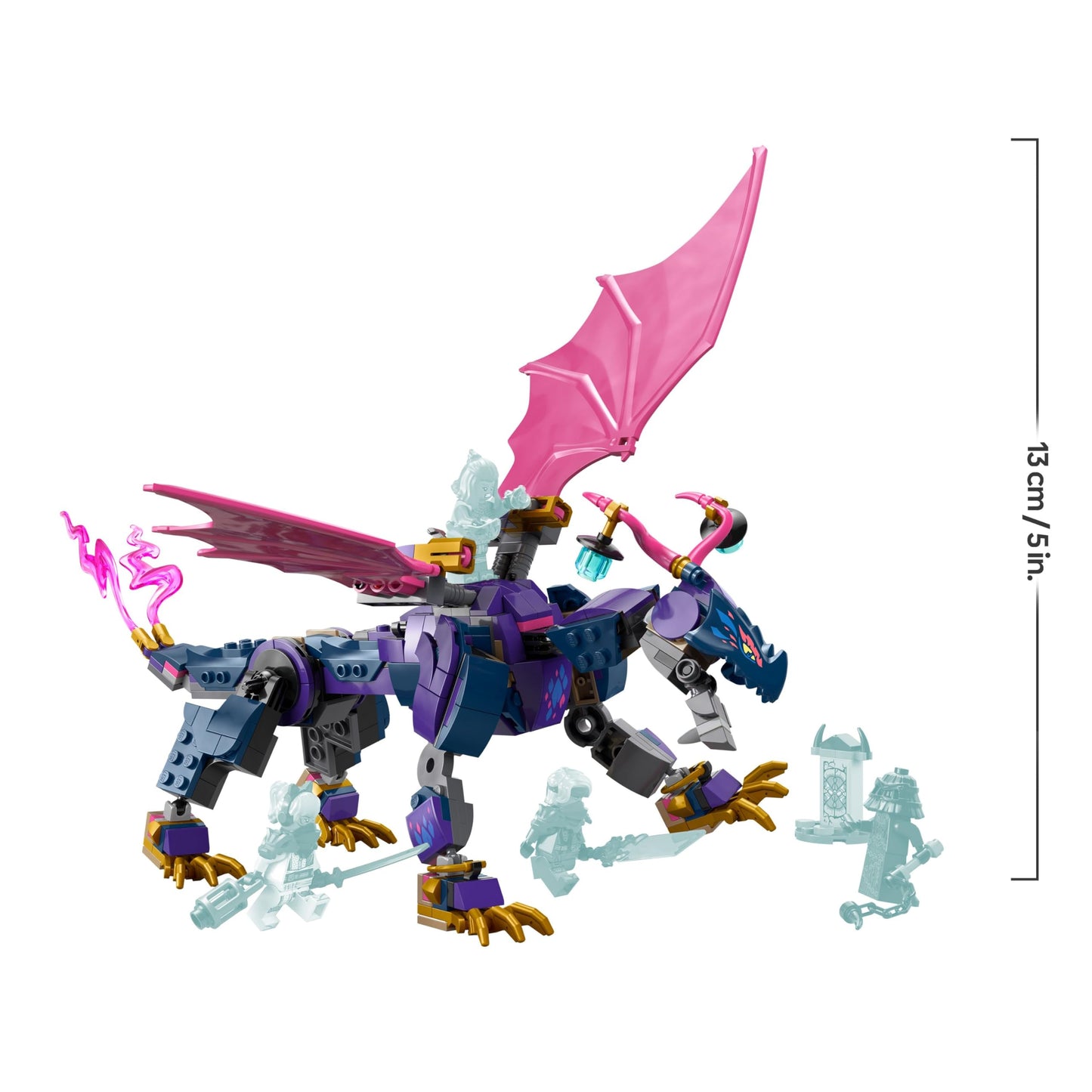 LEGO NINJAGO Rontu the Master Dragon - Movable dragon figure with shooters - 4 minifigures, including Lloyd, Sora & Wyldfyre - Ninja toy for children - Gift for boys aged 7 and up - 71842