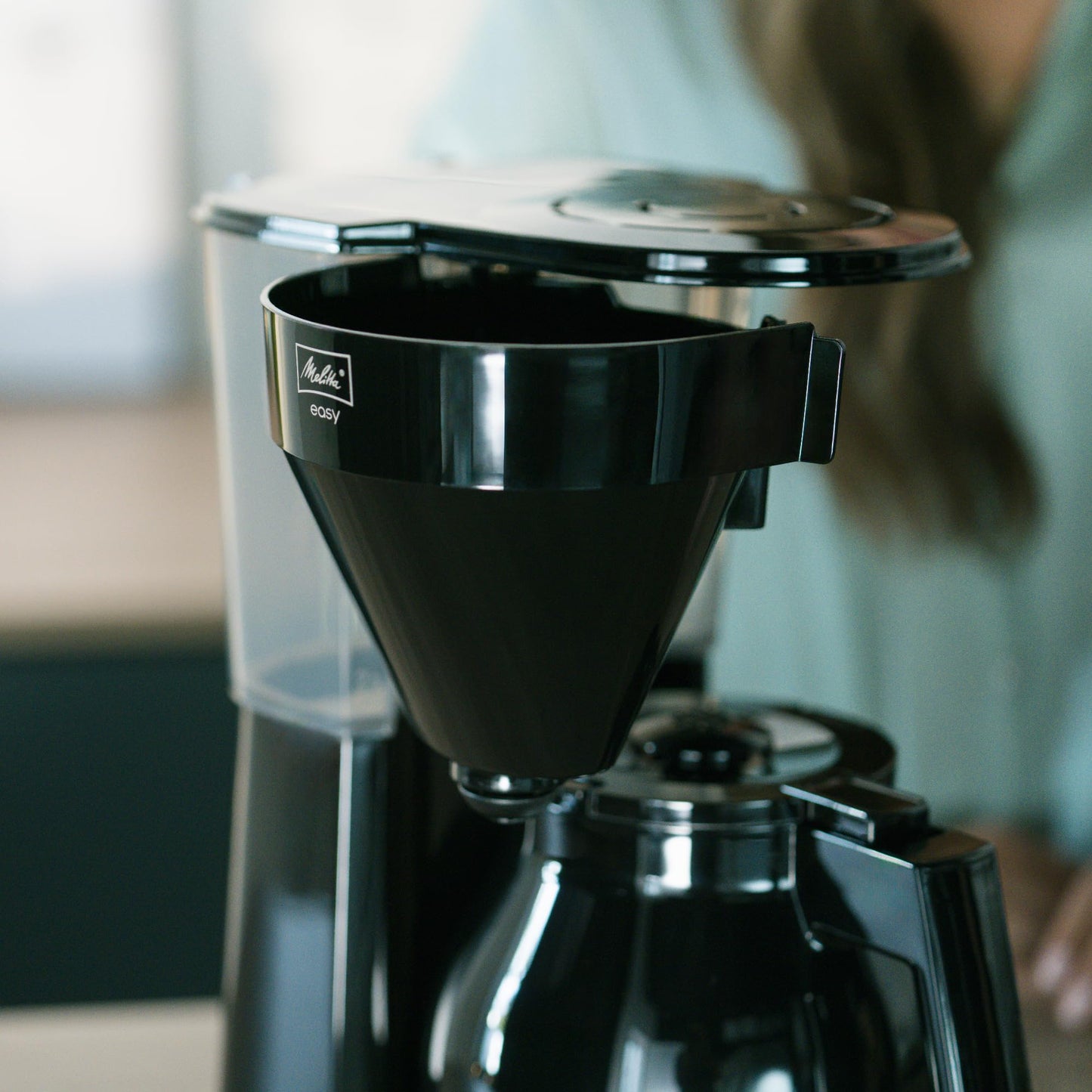 Melitta Easy Therm – filter coffee machine with double thermal jug, for up to 8 cups of coffee, in black - 1023-061