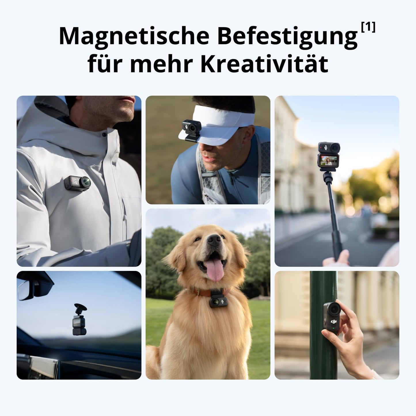 DJI Osmo Nano Standard Combo (64GB) - 4K/60fps small vlogging camera with 1/1.3″ sensor, 143° wide-angle video, 200 min recording time, fast data transfer, POV camera 4K for sports, vlog - OW001