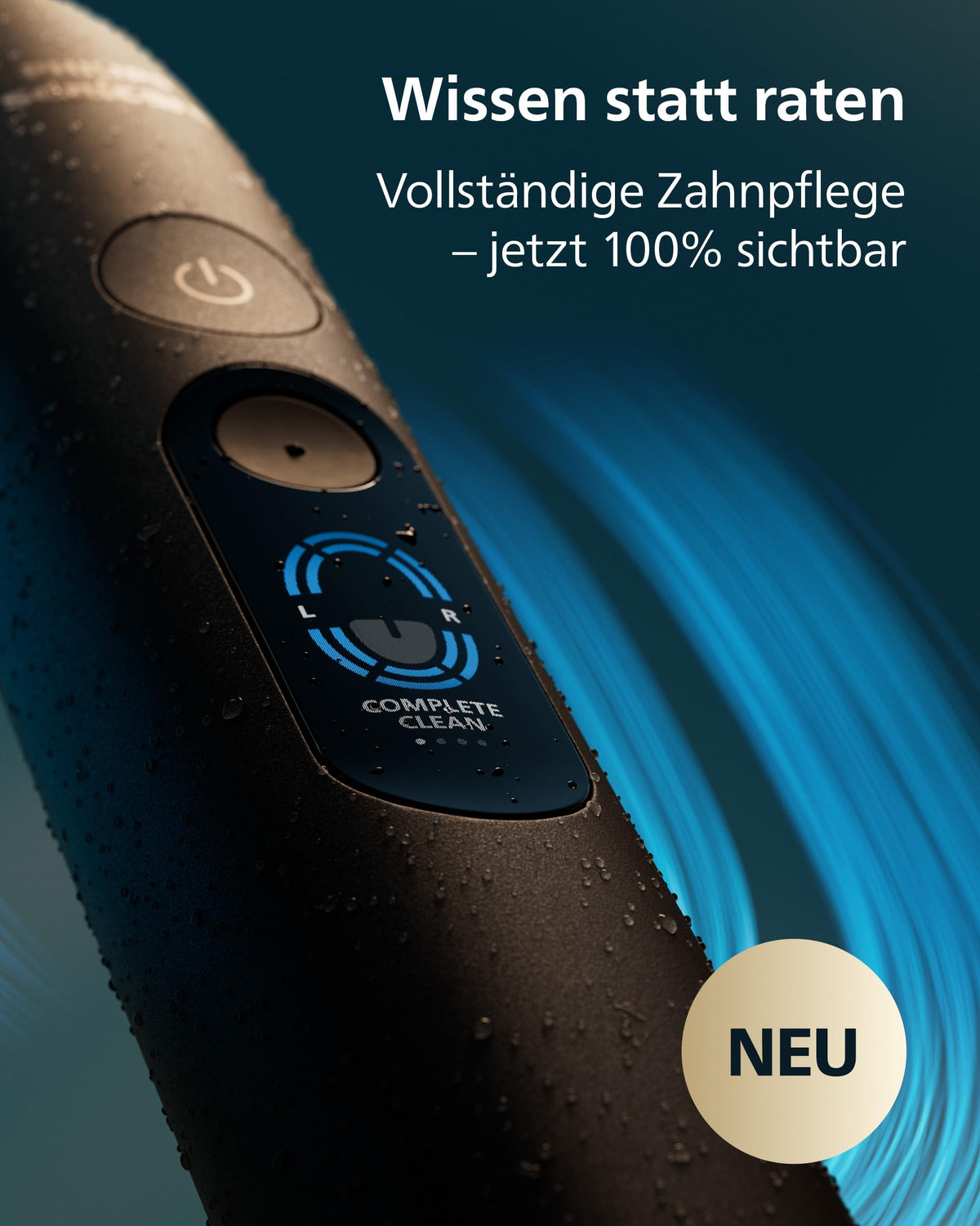 Philips Sonicare Next-Generation DiamondClean 9900 Prestige periuță de dinți electrică - feedback inteligent pentru acoperirea periajului, control inteligent al presiunii, 24 de setări, negru cu quartz, HX9813/92