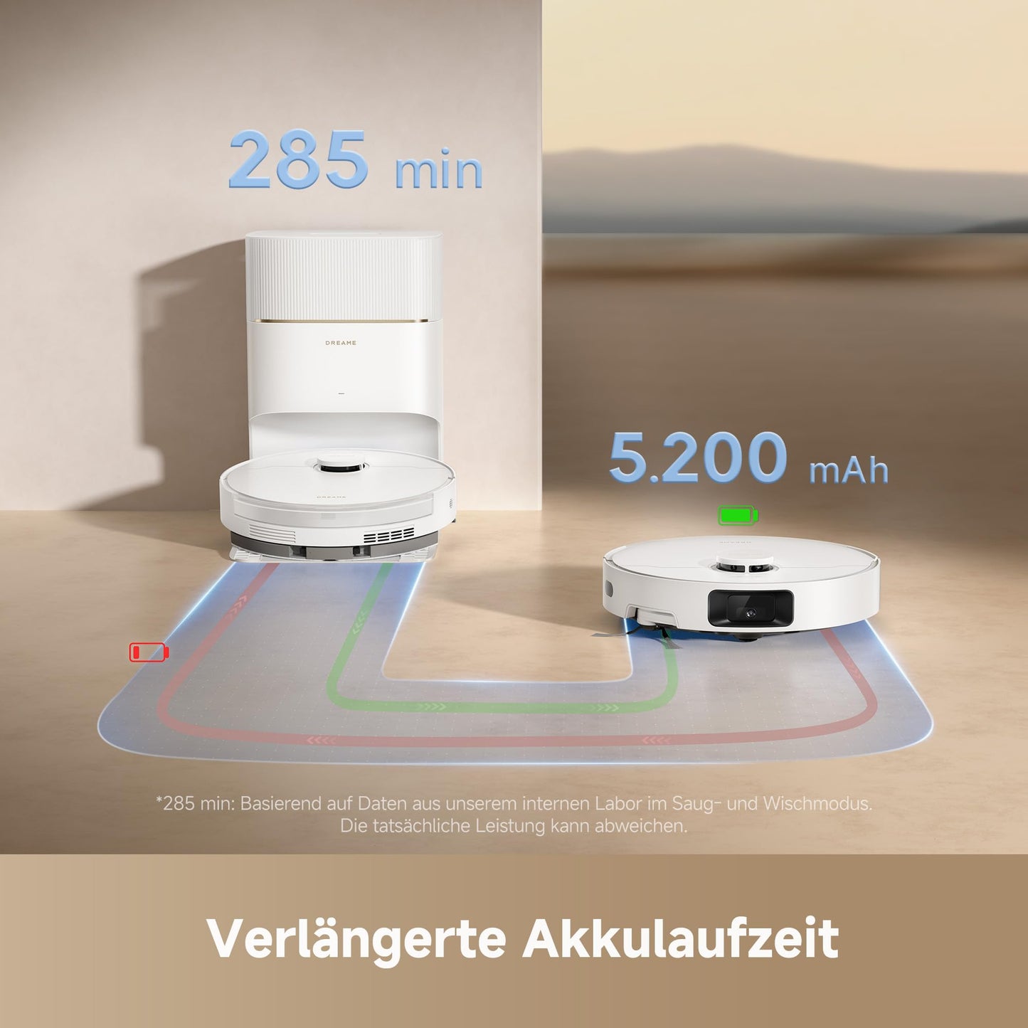 dreame D20 Pro Plus vacuum robot, 13,000 Pa suction power, DuoBrush for animal hair, corner cleaning, self-removal, obstacle prevention. with LDS navigation & laser, vacuums and mops, hard floors & carpets, 5,200 mAh battery - ‎RLD43SD