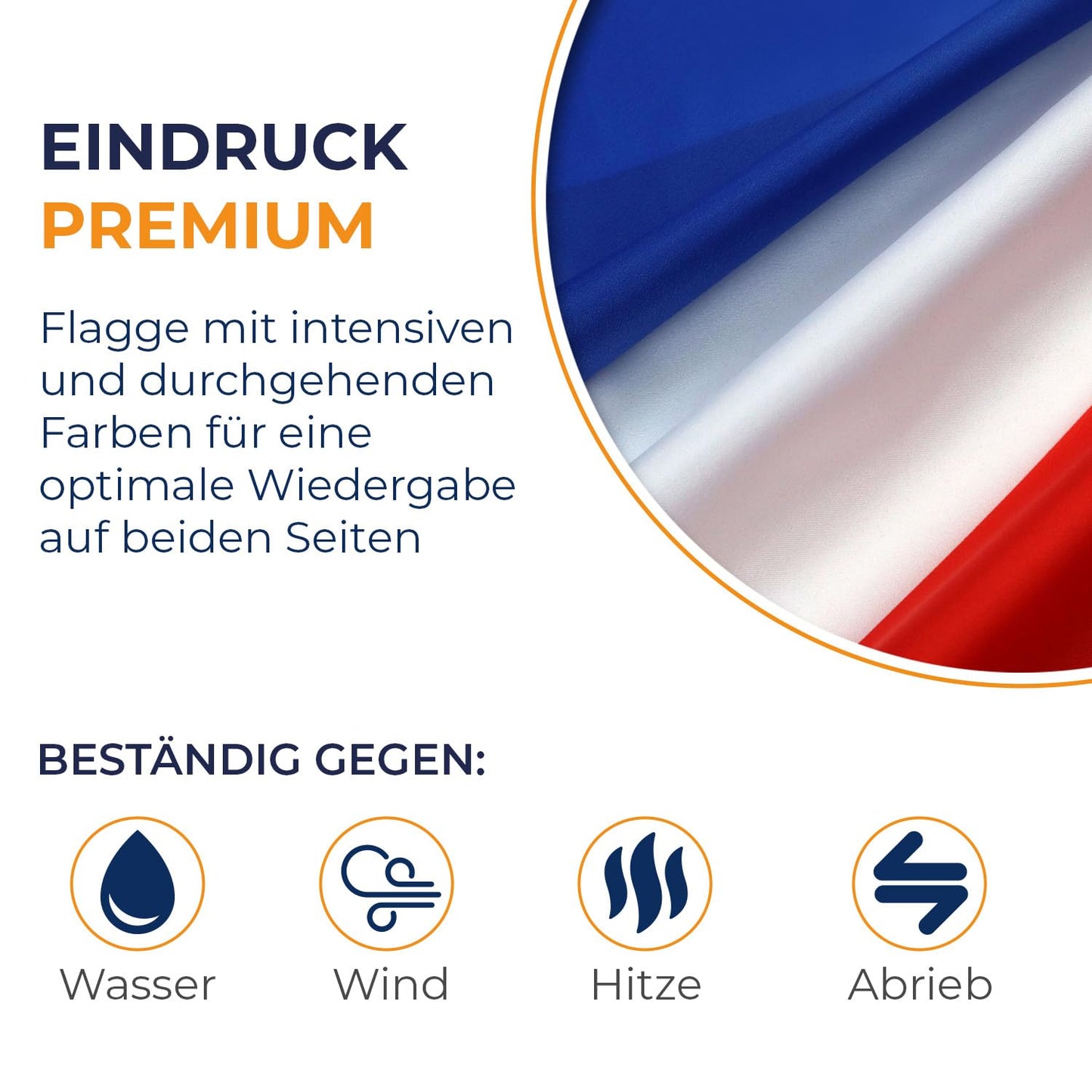 AZ FLAG - France Flag - 250x150 cm - Large French Flag 100% Polyester with Brass Eyelets - 300g - K_67