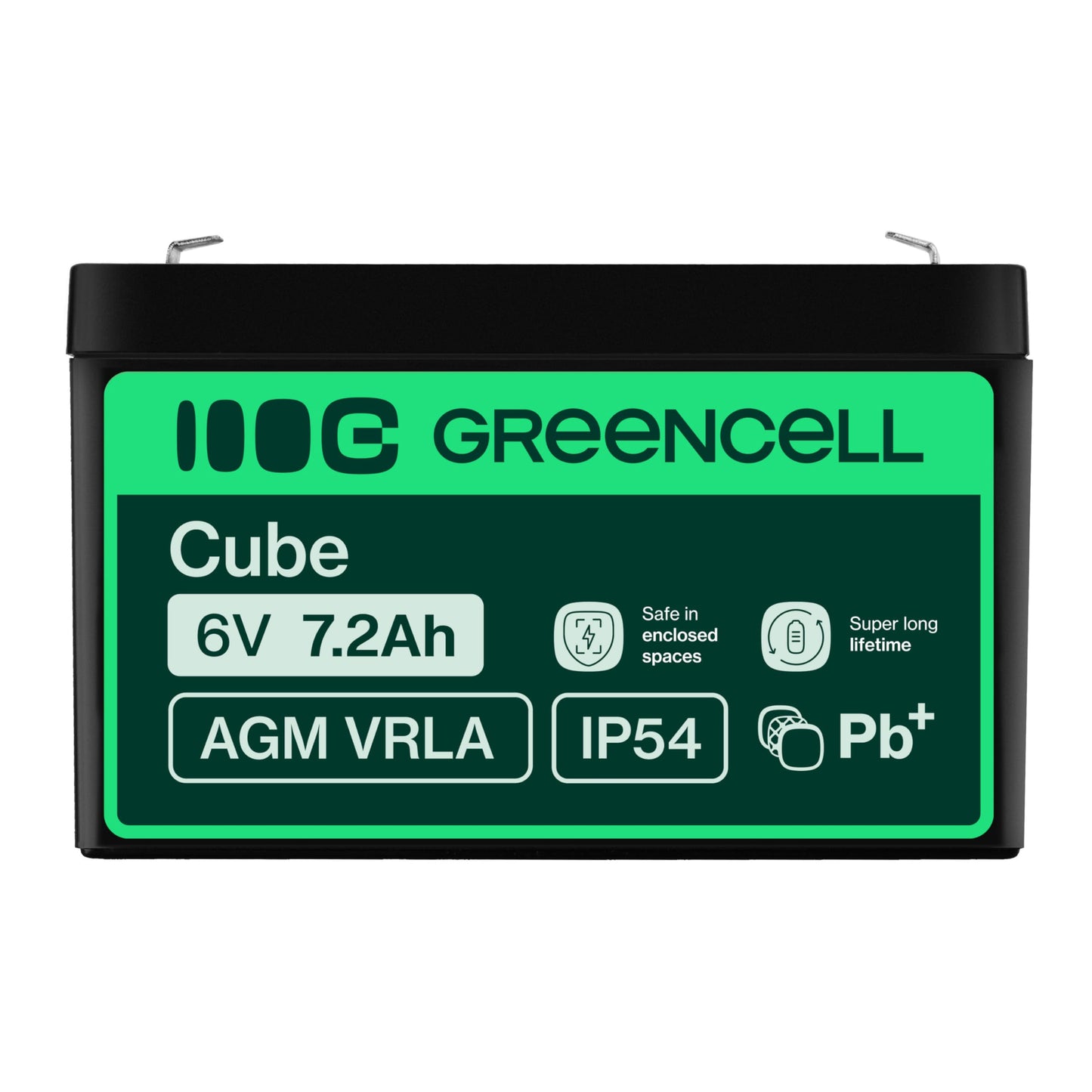 Green Cell AGM 6V 7.2Ah battery VRLA lead battery lead battery replacement battery gel battery battery cycle resistant unmanned toys, electric toys, alarm emergency power, children's vehicles Children's quad - AGM39