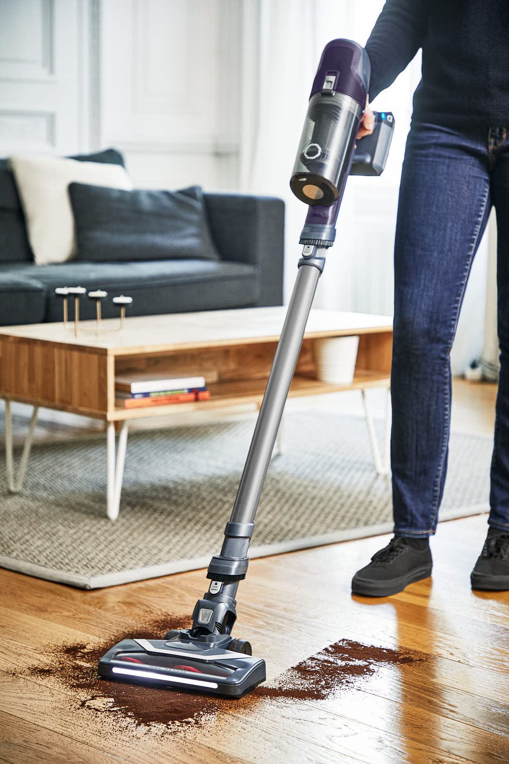 Rowenta X-PERT 6.60 Cordless Vacuum Cleaner, cordless, speed control for floor/surface, automatic speed adjustment, boost trigger, up to 45 minutes battery life, removable battery. - RH6821WO