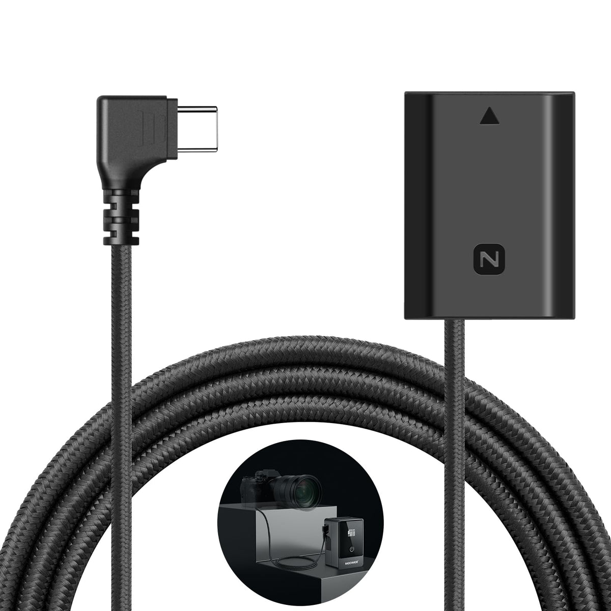 NEEWER USB C to NP-FZ100 Dummy Battery with 8.2V output compatible with Sony - TC-FZ100