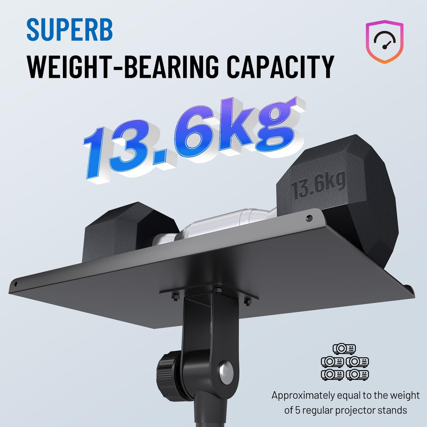 CAHAYA Projector Stand Projector Holder Multifunctional Floor Stand for Laptop Stand Projector Camera with Adjustable Height for Outdoor Films, Computer CY0331-1 - CY0331-1-EU