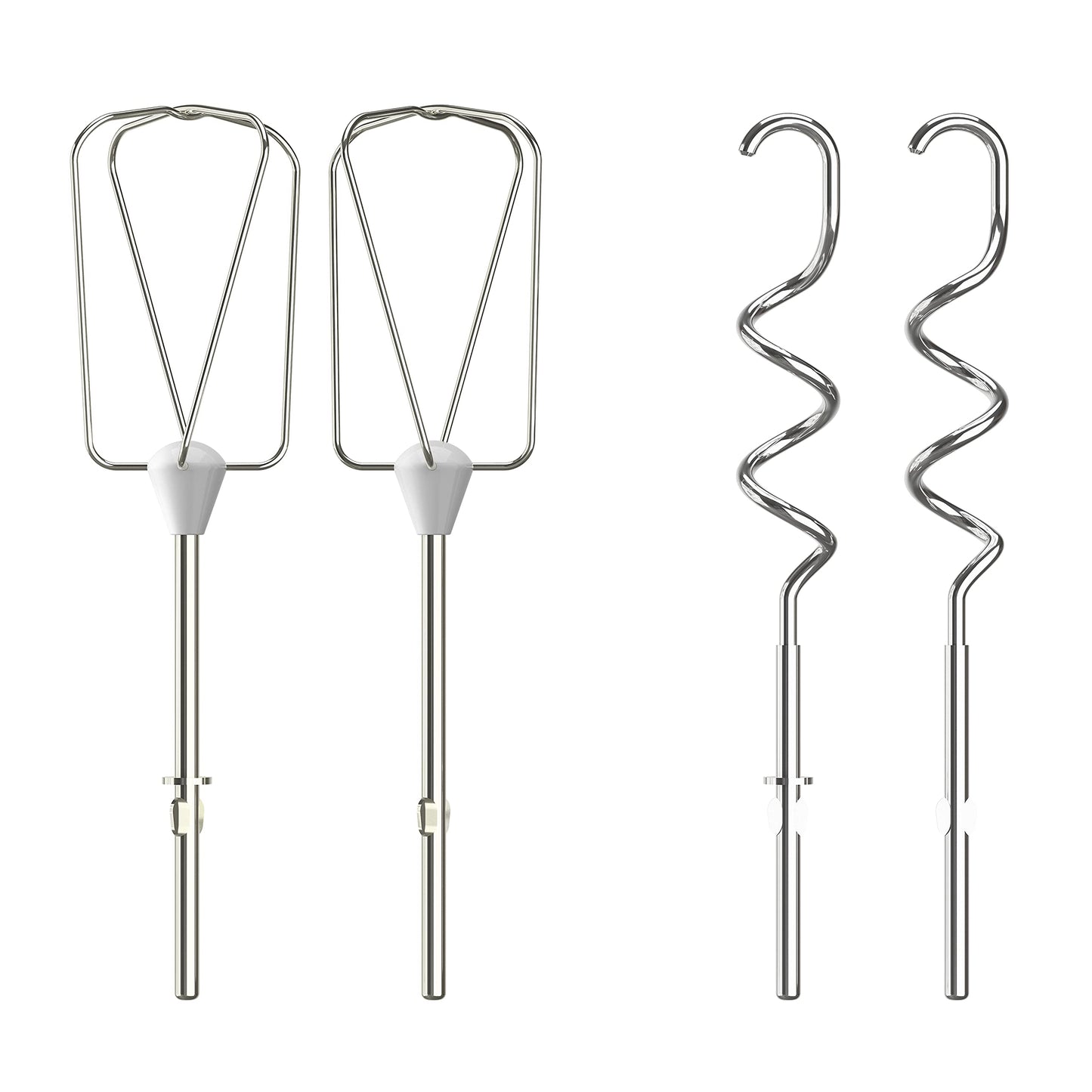 Krups 3 Mix 4000 hand mixer, 450 watts, robust design, variable speed control, turbo and ejection function, including 2 beaters and 2 dough hooks, white/gray, GN4001