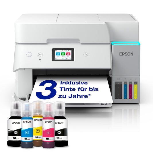 Epson EcoTank ET-4956 ink tank printer | for the home office | WiFi & Ethernet | A4 | (Duplex) printing, scanning, copying, faxing | 6.1 cm touchscreen | ADF | Includes ink for up to 3 years