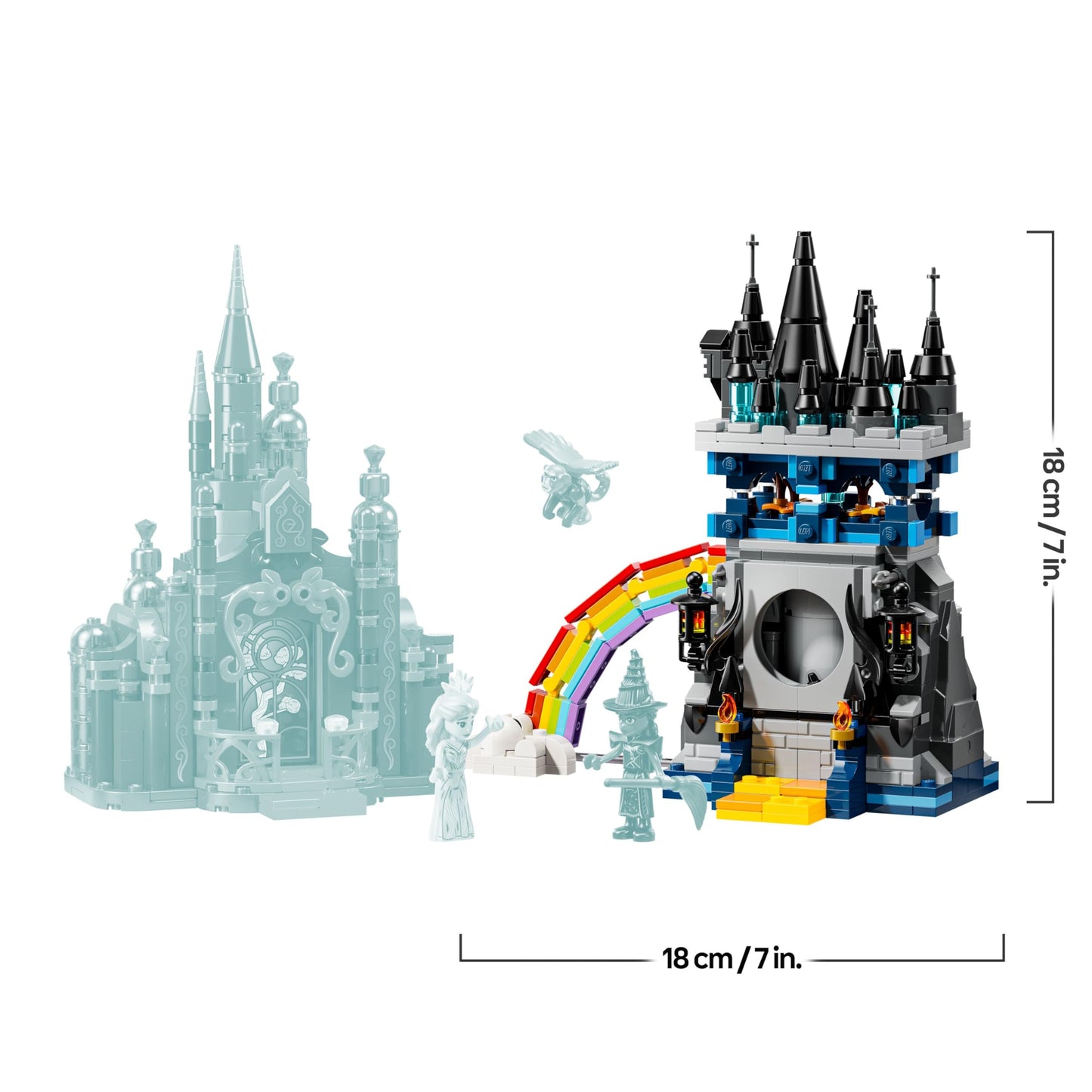 LEGO Wicked Emerald City & Kiamo Ko Castle - creative toy with Elphaba & Glinda minifigures as well as a MONKEY & accessories - children's gift for girls, boys and film fans aged 9 and up - 75689