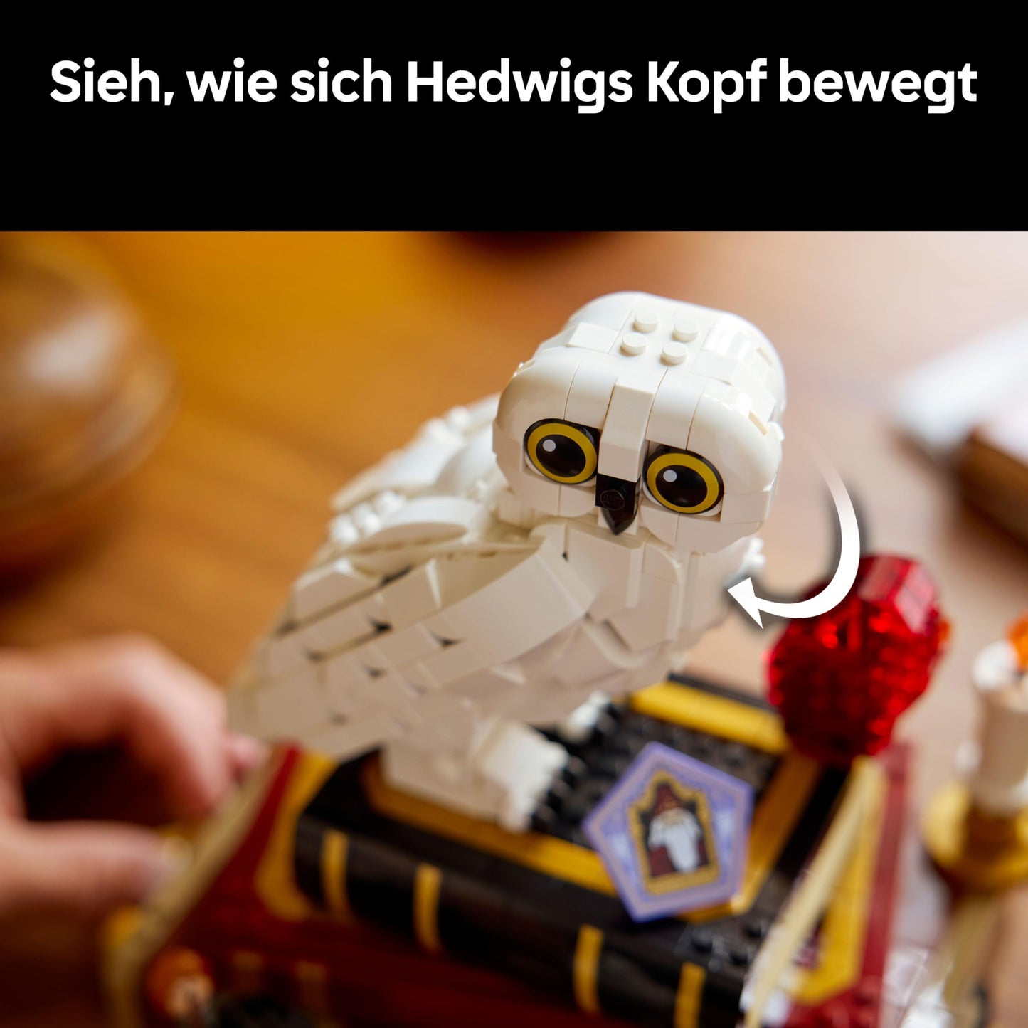 LEGO Harry Potter Philosopher's Stone - Collector's Edition - DIY Decoration - Model Building with Miniature Film Scenes - Hedwig Owl Figure, 3 Minifigures - Gift for Men, Women and Fans - 76466