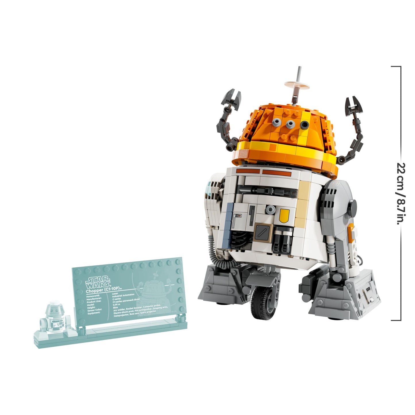 LEGO Star Wars 75416 Ahsoka Astromech Droid Chopper (C1-10P) Figure - Toy with movable head, removable arms and center wheel - Gift for Ahsoka fans, boys and girls aged 10 and up