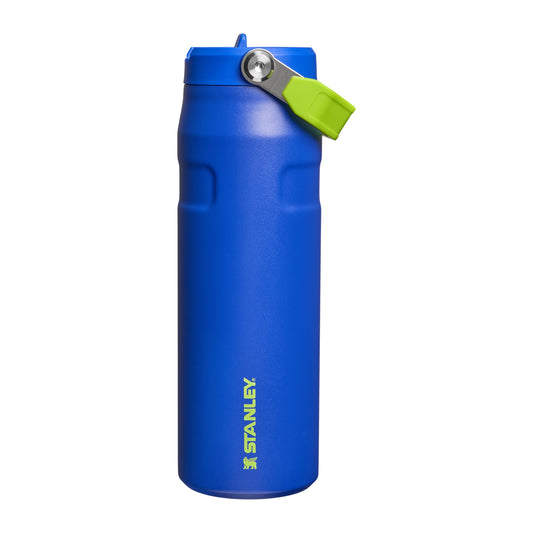 Stanley 1913 Flip Straw Drinking Bottle with Straw 0.7L - Thermal Mug Cools for 10 Hours - Ice Cold for 3 Days - BPA Free - Leakproof - For Cup Holders - Dishwasher Safe - Cobalt Chartreuse - 100000118031