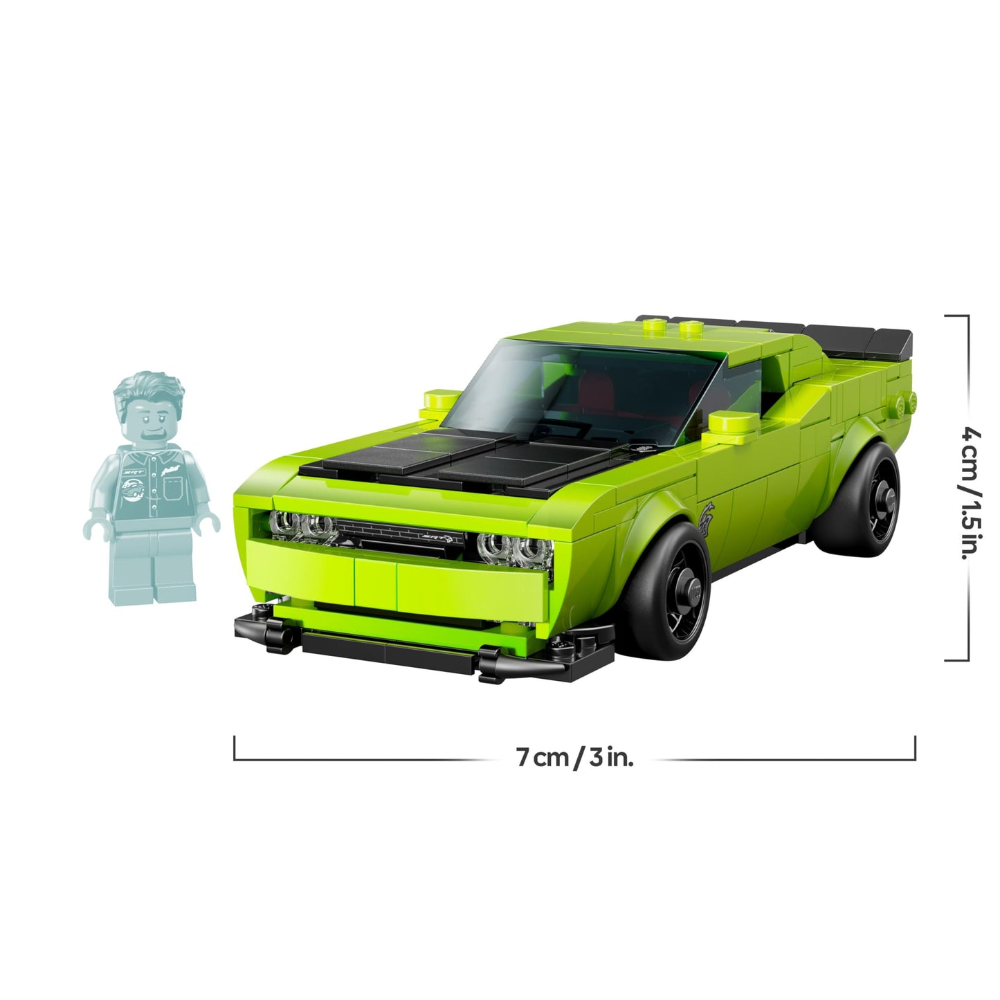 LEGO Speed Champions Dodge Challenger SRT Hellcat sports car - toy car with 1 minifigure to collect - creative racing car - racing car to build - gift for boys, girls aged 9 and up 77237