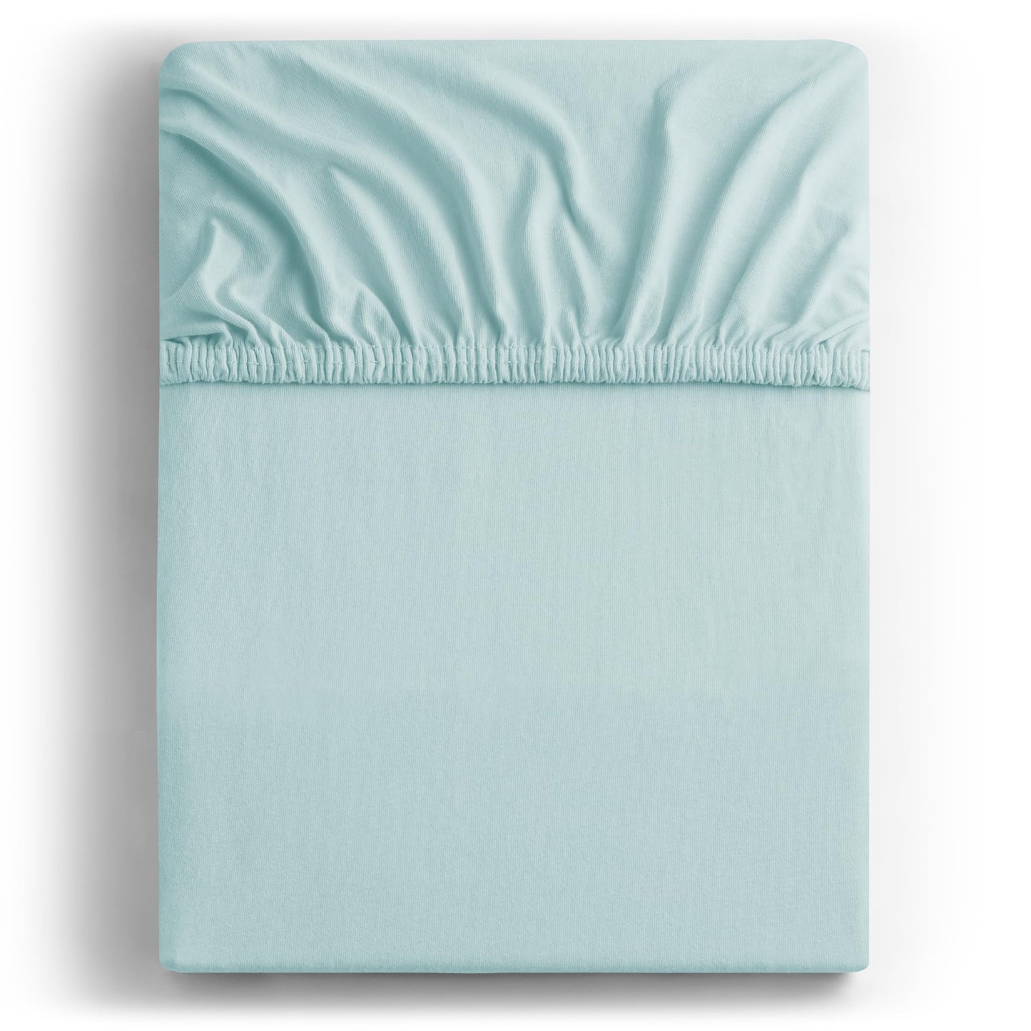 DecoKing fitted sheets 200x220 220x240 cm 100% combed cotton light blue fitted sheets jersey box spring bed Amber 200 x 220 220 x 240