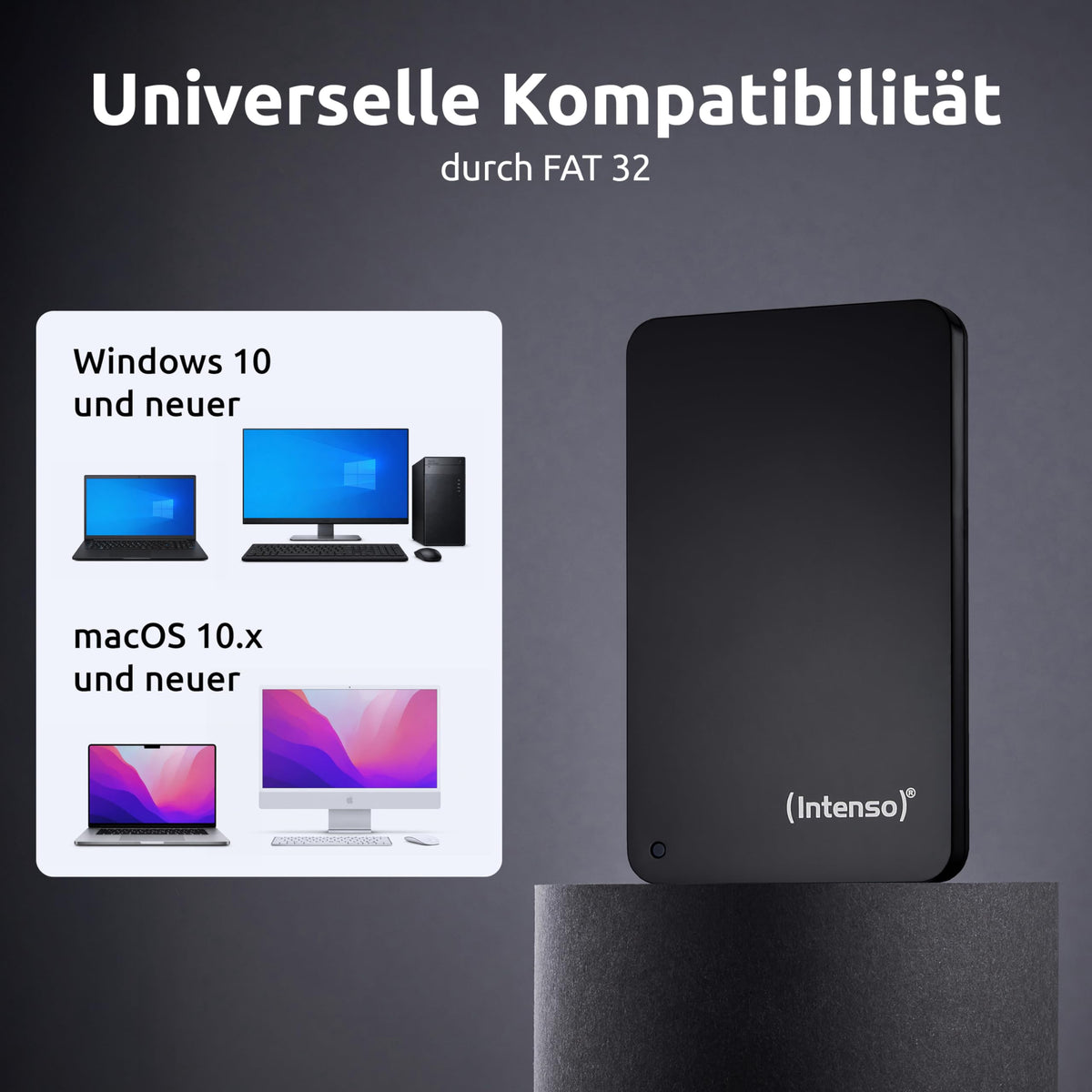 Hard disk portabil Intenso de 2,5" 1TB - hard disk extern USB 3.2 - 6021660