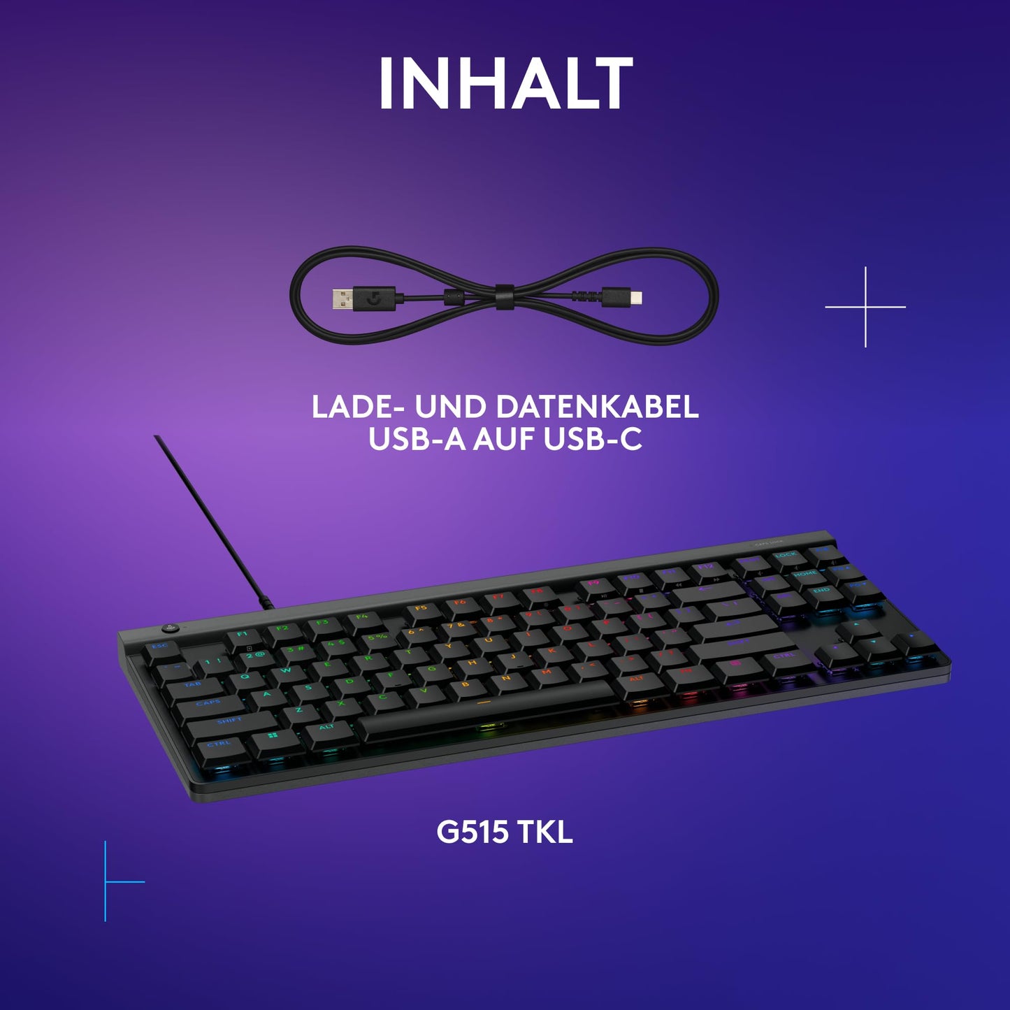Logitech G G515 TKL Wired Flat Gaming Keyboard - 920-012876