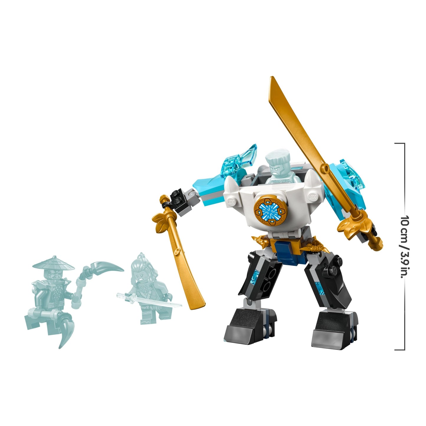 LEGO NINJAGO Zanes Action Mech - Ninja toy with 3 minifigures for role play - small building and play set for children - gift idea for boys and girls aged 6 and over 71827