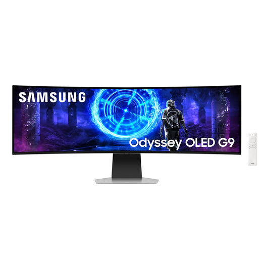 Samsung 49 inch Odyssey OLED G9 G95SD, DQHD (5,120 x 1,440), gaming monitor, PC screen, 240 Hz, OLED glare free, 0.03 ms response time, gaming hub, LS49DG954SUXEN