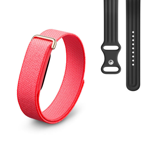 Google Fitbit Air - activity tracker without display with fitness tracking, heart rate measurement - compatible with iOS and Android - Berry + sports armband for the Fitbit Air - Obsidian, L
