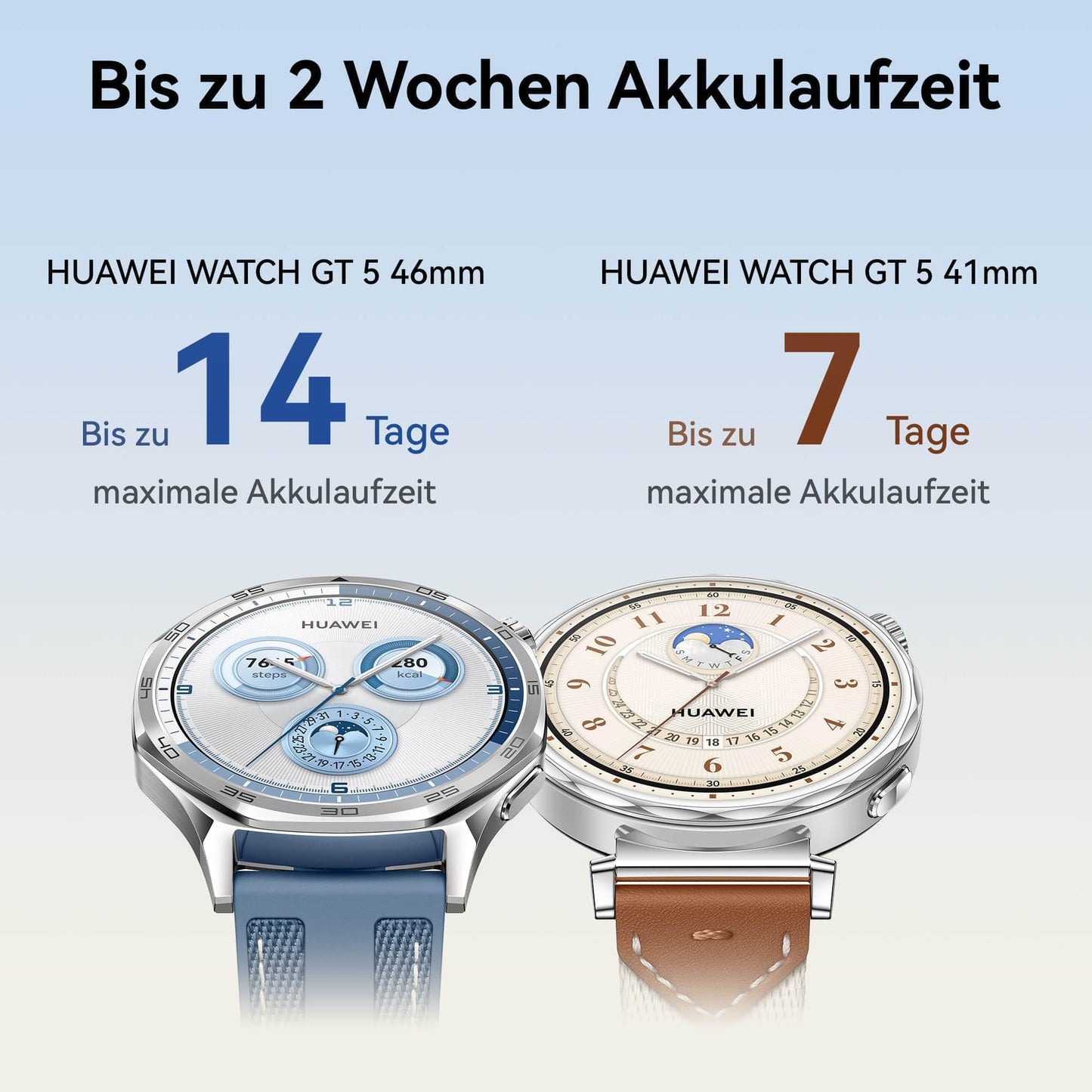 HUAWEI Watch GT 5 Smartwatch, GPS fitness watch, 46 mm, brown