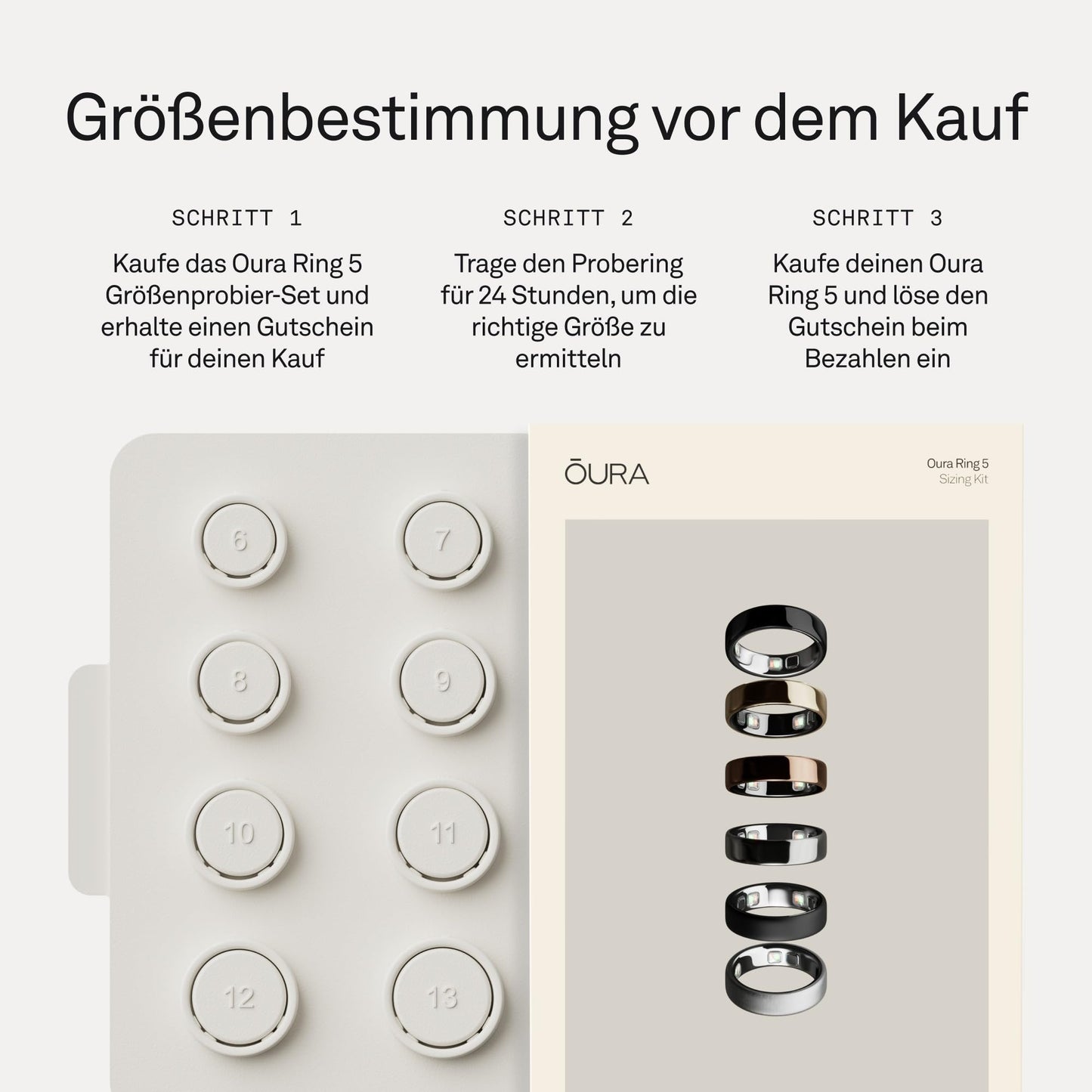 Oura Ring 5 Silver – Size 11 – Find your ring size - JZ90-61403-11