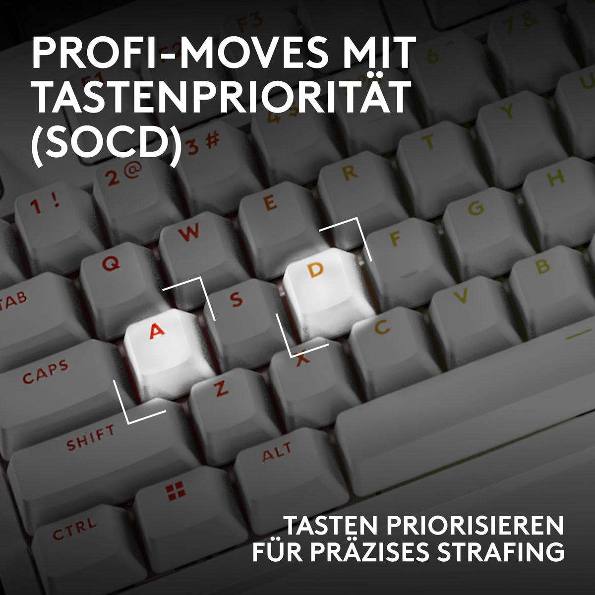 Logitech G PRO X2 Rapid Wired Gaming Keyboard, DEU QWERTZ - White - 920-014093