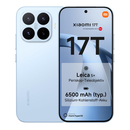 XIAOMI 17T Smartphone 12+512GB, 6500mAh Akku, Leica 5X Telekamera, Blau - MZB0PDAEU