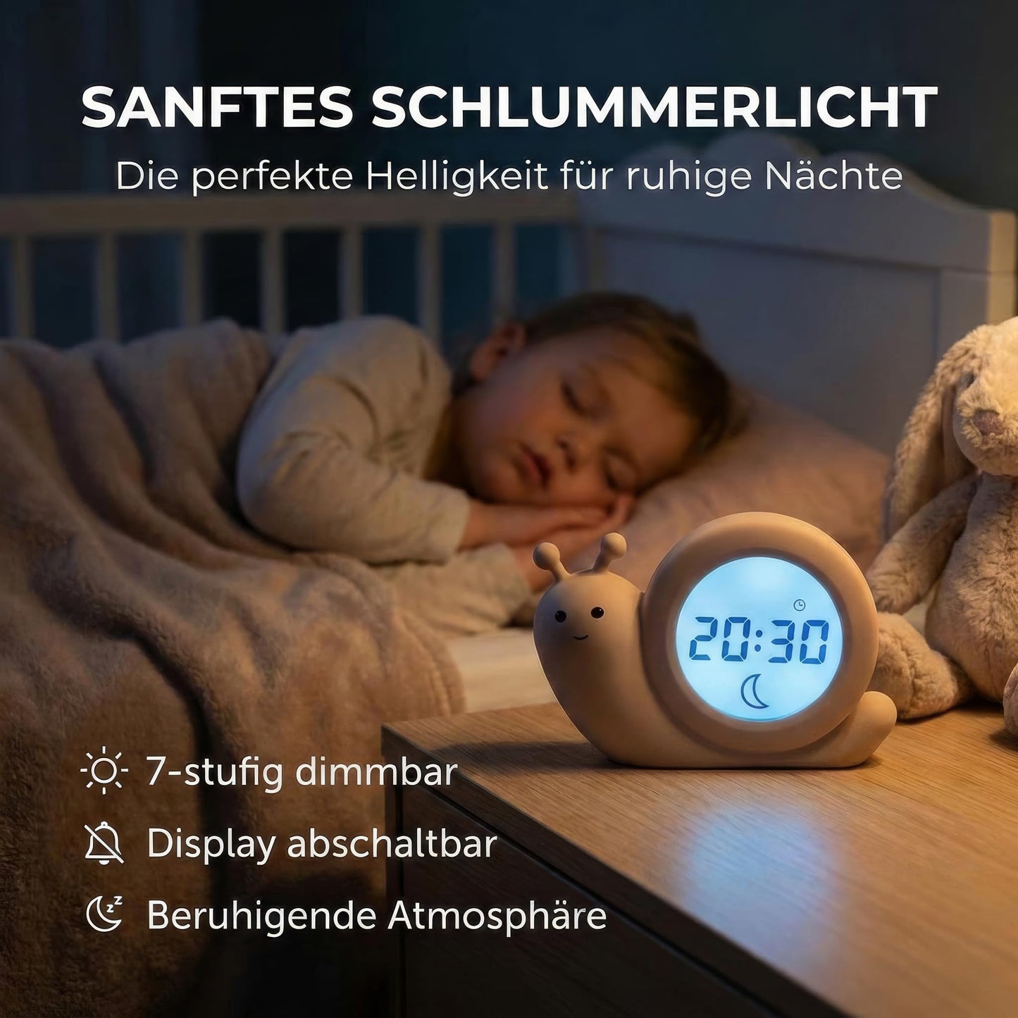 Alecto BC110BE Simon - alarm clock children - children's alarm clock - sleep trainer children