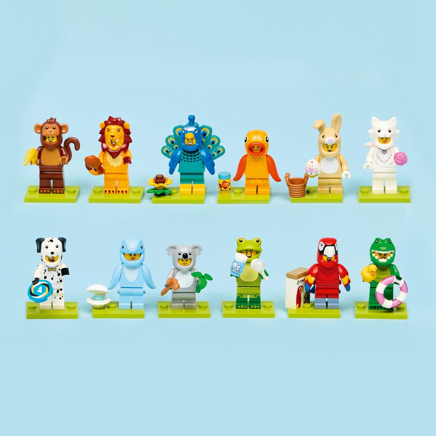 LEGO minifigures animals series 28 - surprise box - 1 of 12 collectible figures - figures including lion, bunny, cat and dolphin - children's birthday party bag for boys and girls aged 5 and over - 71051