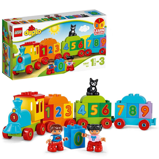 LEGO 10847 DUPLO Trenul cu Numere, jucărie pentru bebeluși, tren, jucărie pentru copii de la 1,5 ani, jucărie educațională premiată, jucărie pentru dezvoltarea abilităților motorii