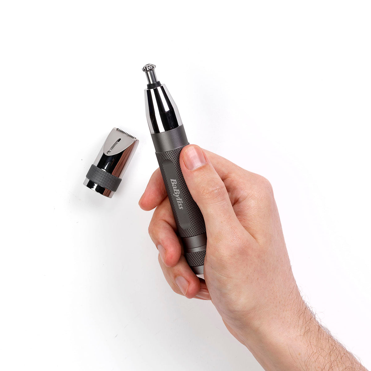 BaByliss Super-X Metal Nose Trimmer, Ear and Eyebrow Hair Clipper, sturdy metal housing, smooth and safe cutting - 7066U