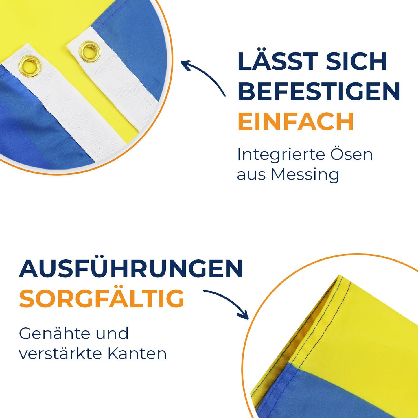 AZ FLAG - Sweden Flag - 250x150 cm - Large Swedish Flag 100% Polyester with Brass Eyelets - 300g - K_195