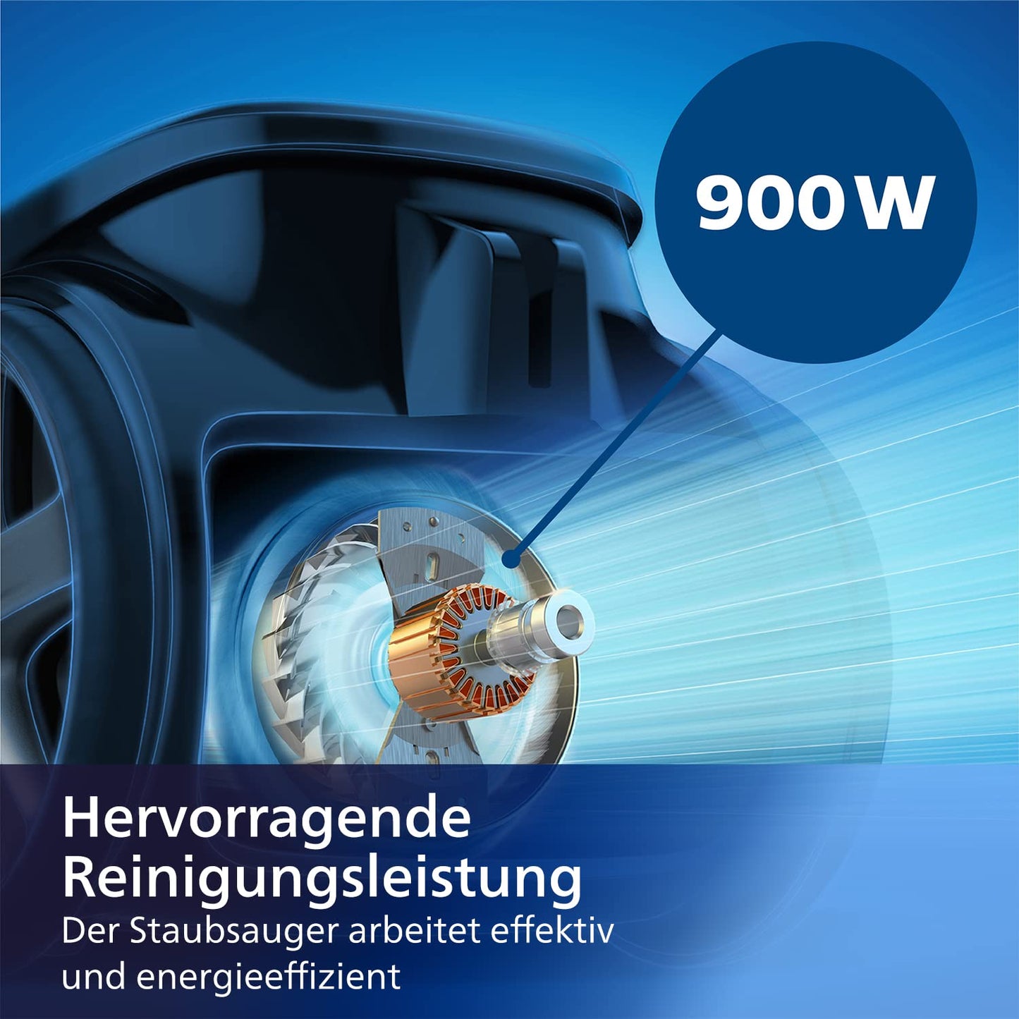 PHILIPS Series 2000 Bagged Vacuum Cleaner - 900W Vacuum Cleaner with Allergy Filter, 9m Operating Radius (FC8243/09)
