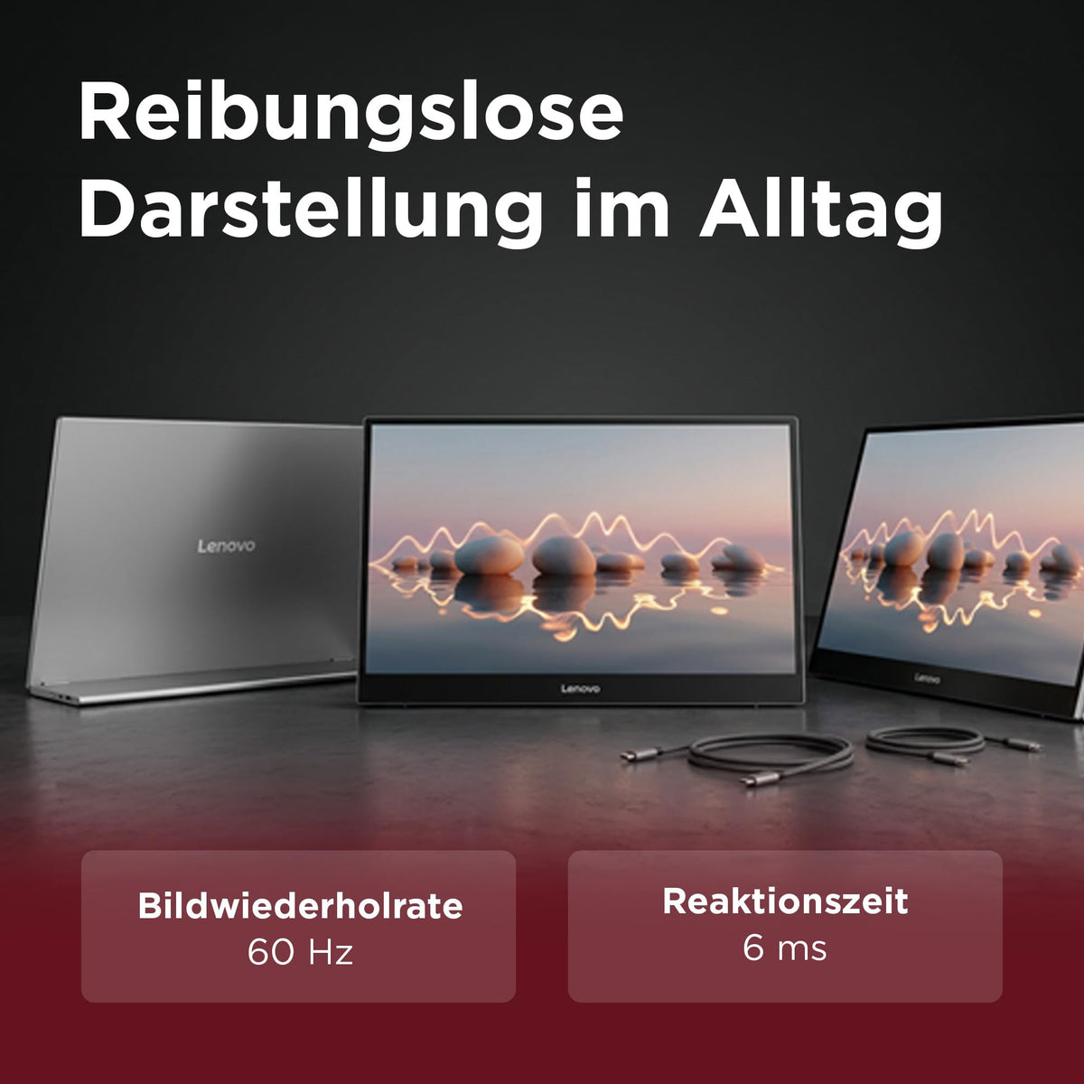 Lenovo L16 | Monitor | 16" WUXGA | 60Hz | IPS | USB-C Docking 65W - 68F4UAC1Z5
