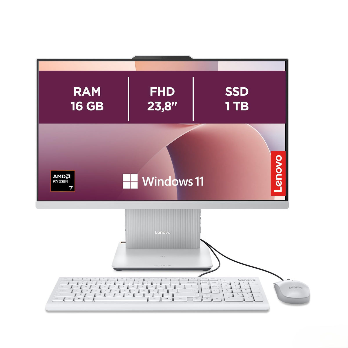 Lenovo IdeaCentre All-In-One| 23.8" FHD Display| Ryzen 7 250 |16GB|1TB - F0JC000HGE