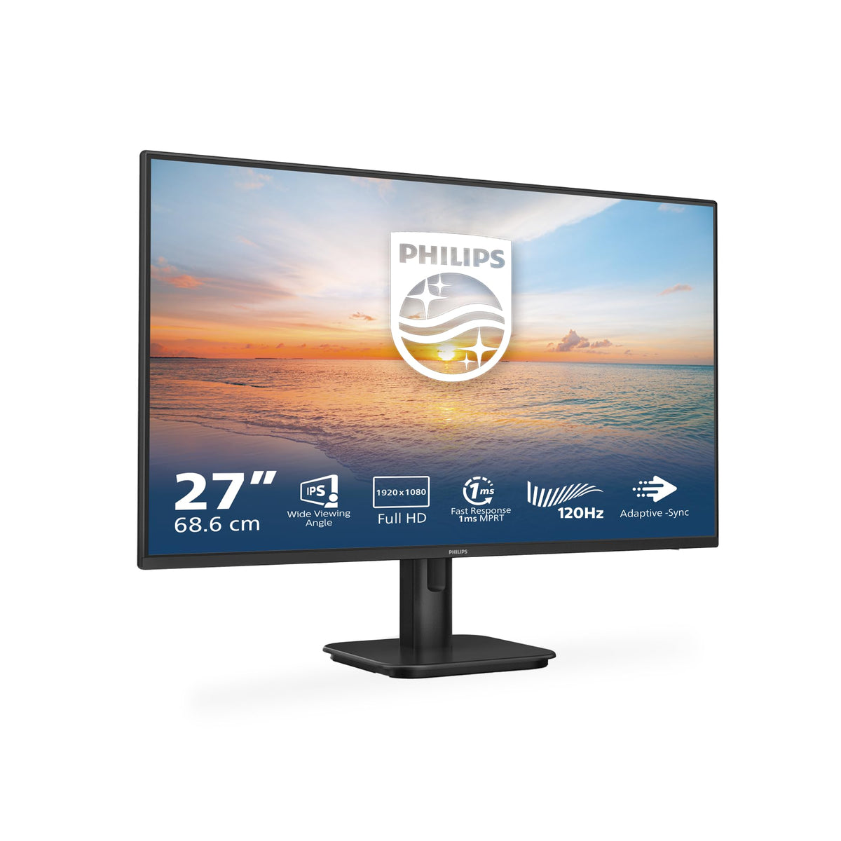 PHILIPS 27E1N1100A - 27-inch Full HD Monitor, built-in speakers, 1 ms response time (1920x1080, 100 Hz, VGA, HDMI 1.4) black - 27E1N1100A/00