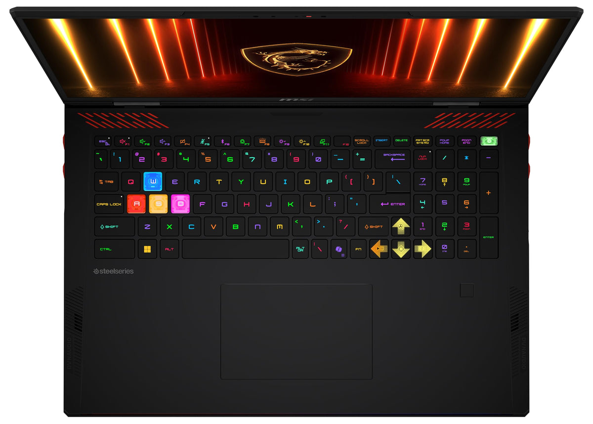 MSI Raider 18 HX AI Gaming-Laptop, Display Mini-LED UHD+ de 18", Intel Core Ultra 9, NVIDIA GeForce RTX 5080, 64 GB RAM DDR5, SSD de 4 TB, Windows 11 Home, Tastatur QWERTZ, Negru, A2XWIG-075 - 001824-075