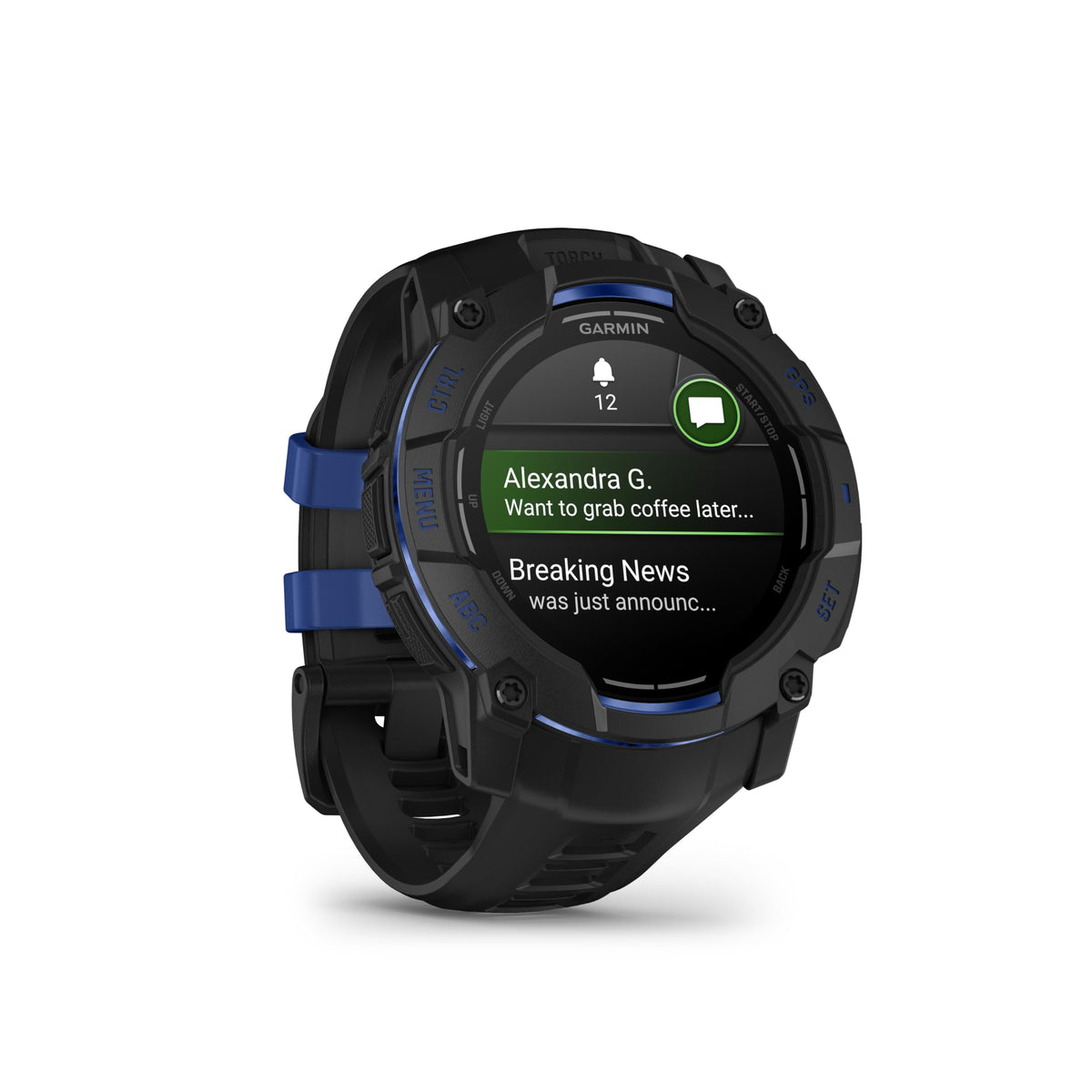 Garmin Instinct 3 50mm AMOLED – GPS Multisport Smartwatch, 1.3" AMOLED display, up to 24 days battery life, 80+ sport apps, health coach, multi-satellite reception, LED flashlight, notifications - 010-03020-03