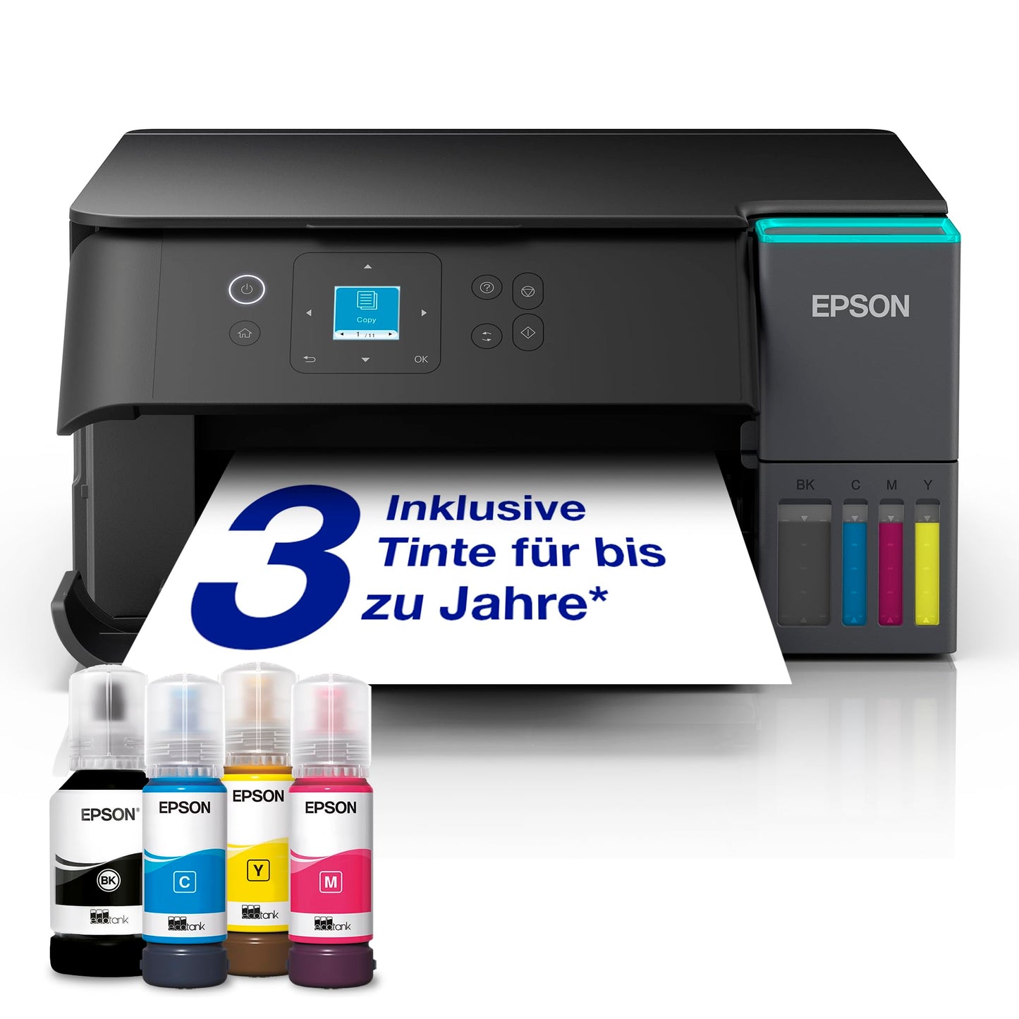 Epson EcoTank ET-2955 ink tank printer | for busy households | WiFi | A4 | Print, Copy, Scan | 3.7 cm LCD display | Duplex printing | Includes ink for up to 3 years