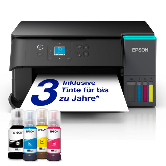 Imprimantă cu rezervor de cerneală Epson EcoTank ET-2955 | pentru gospodării aglomerate | WiFi | A4 | Imprimare, copiere,, scanare | display LCD de 3,7 cm | Imprimare duplex | Include cerneală pentru până la 3 ani