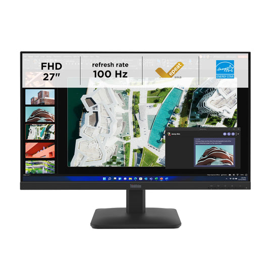 Lenovo ThinkVision S27-4e 27" Full HD Professional Monitor, High Fidelity IPS Panel, 100Hz refresh rate, and enhanced privacy filter - Black - 64BEKAT1EU