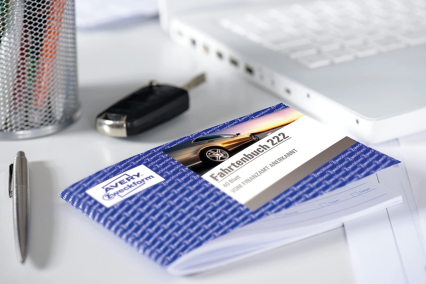 AVERY Zweckform 222-5 softcover car logbook (tax office recognized, DIN A6 landscape 148x105mm, 112 pages | 385 trips, Germany & Austria, delimitation of private/business trips) pack of 5
