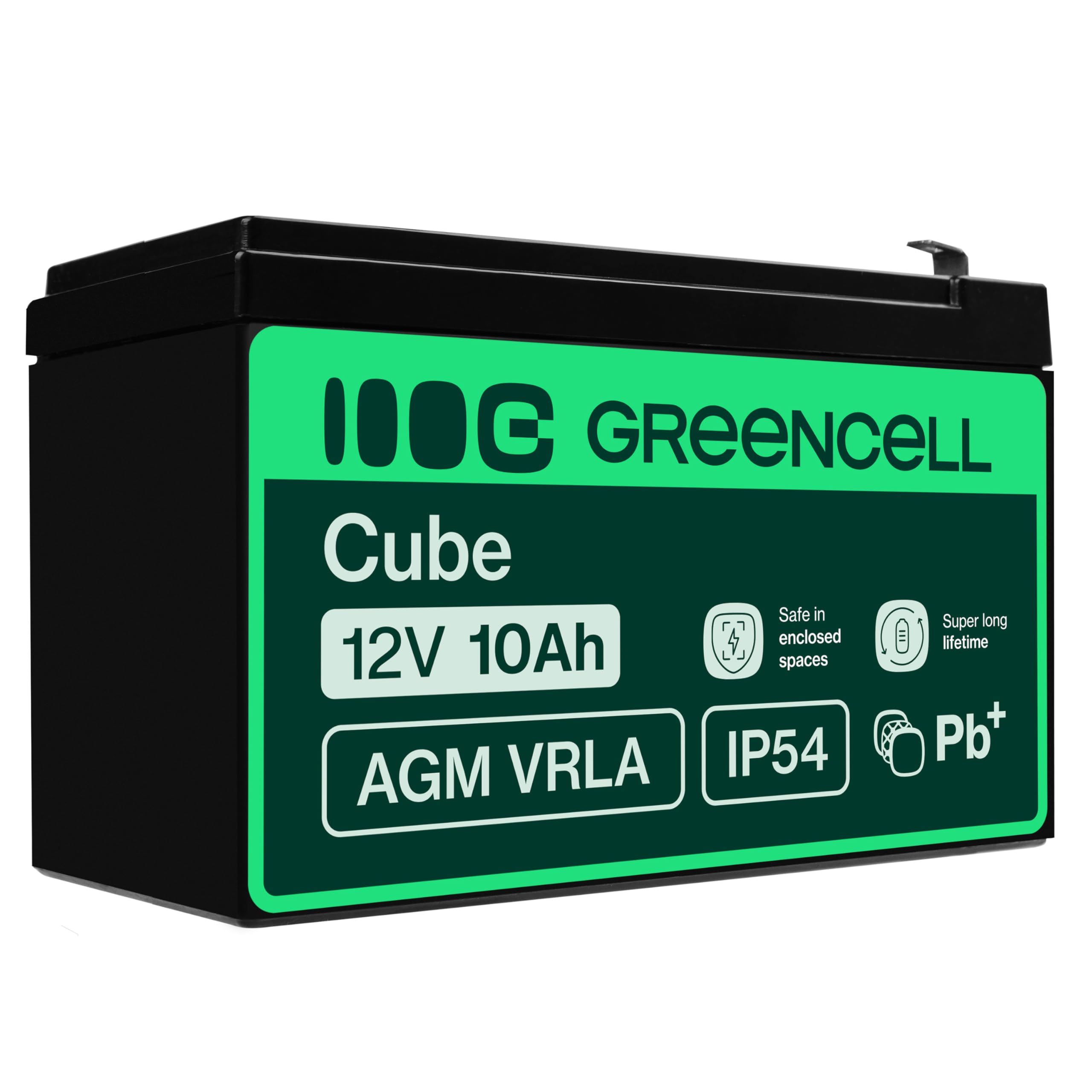 Green Cell® AGM 12V 10Ah battery fleece VRLA lead battery lead battery replacement battery gel battery battery cycle resistant unmanned UPS UPS emergency power UPS system UPS system backup battery battery backup - AGM50