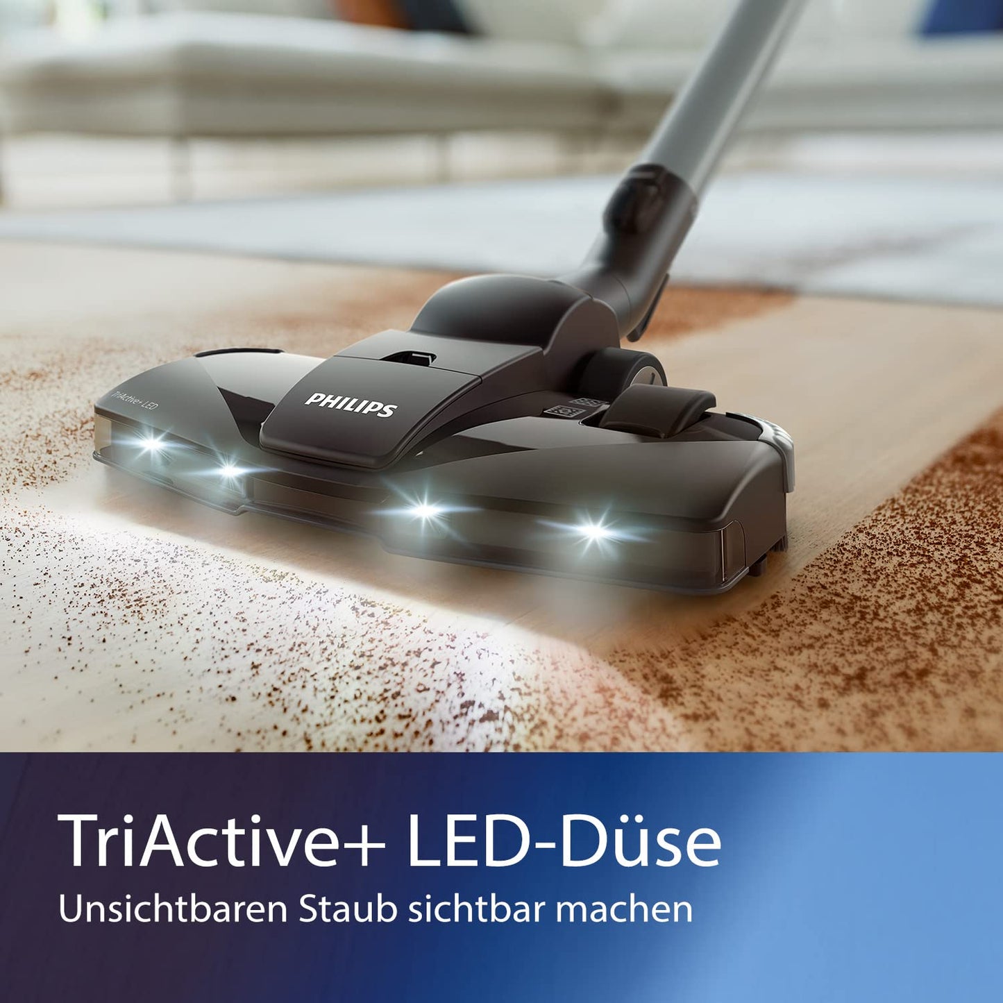 Philips 5000 Series Bagless Vacuum Cleaner - Compact, 900W Suction Power, PowerCyclone 7, TriActive+ LED Nozzle, HEPA Allergy H13 Filter, Multi-Surface Cleaning, Hygienic Emptying (FC9557/09)