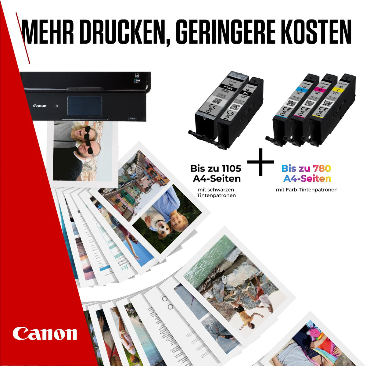 Canon PGI-580 + CLI-581 Original Printer Cartridges Multipack - 2078C008