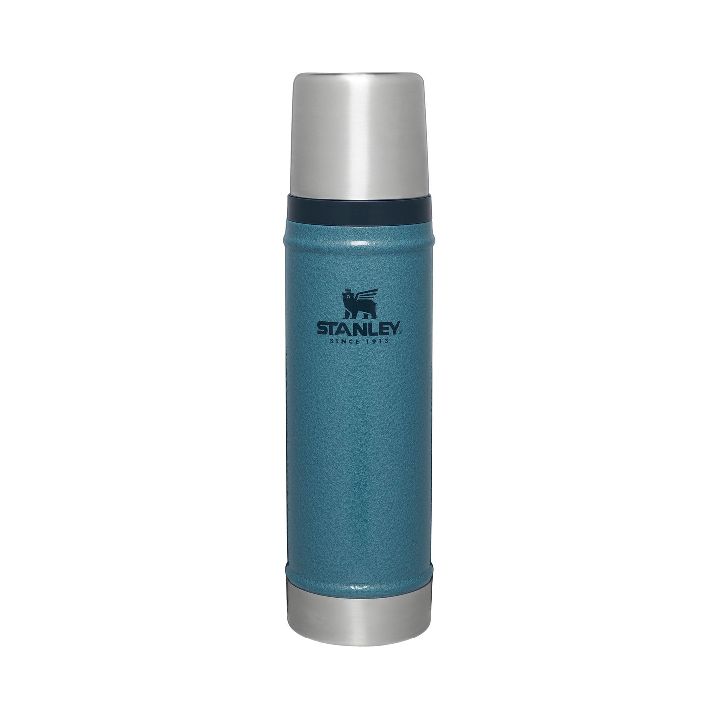 Stanley 1913 Classic Legendary Thermos Bottle 0.59L - Thermos Keeps Hot or Cold for 18 Hours - Stainless Steel Thermos Flask - BPA Free - Dishwasher Safe - Hammertone Lake - 10-11345-043