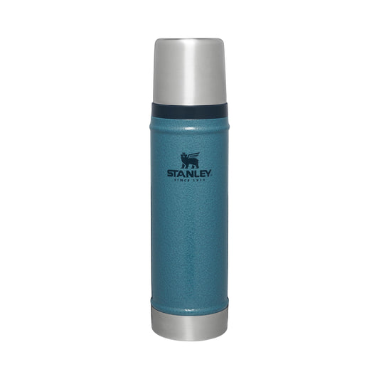 Stanley 1913 Classic Legendary Thermos Bottle 0.59L - Thermos Keeps Hot or Cold for 18 Hours - Stainless Steel Thermos Flask - BPA Free - Dishwasher Safe - Hammertone Lake - 10-11345-043